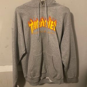 Trasher grey hoodie like new really comfy (: